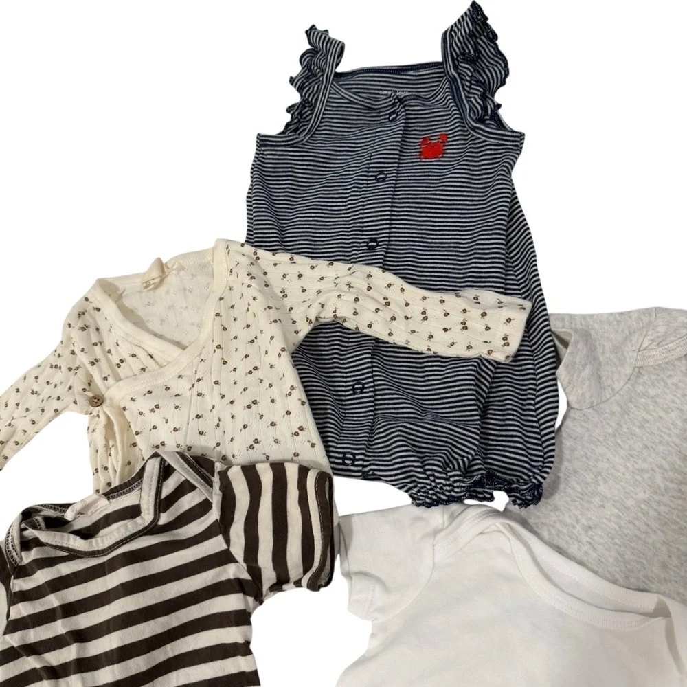 5 for $25!! Bundle of 6 Organic Cotton! Kate Quinn Snug Quincy Mae 3-6 Mo - Picture 3 of 8